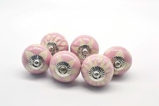 Pink ceramic knobs vintage - knobs,