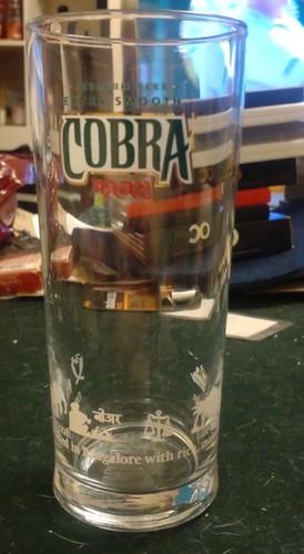 Cobra pint glass - glass, new