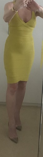 Herve leger yellow cut - yellow,