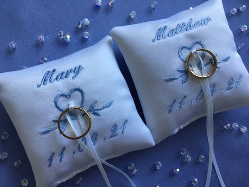 Personalised emb heart 9cm - 2,