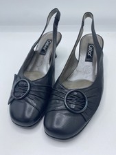 Gabor Black Strap Low Heel Shoes UK Size 5.