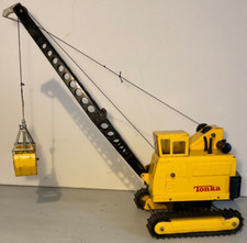 Vintage Mighty Tonka Toys Crawler Tracked Crane Pressed Steel For Restoration