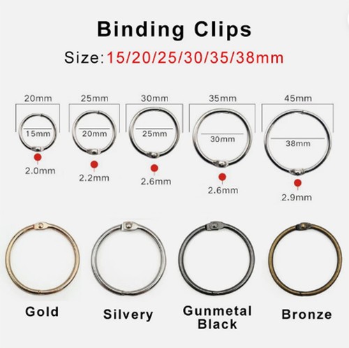Metal binding clips loose leaf - clips,