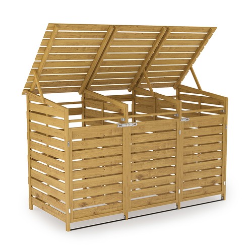 Triple wheelie bin storage - wheelie,