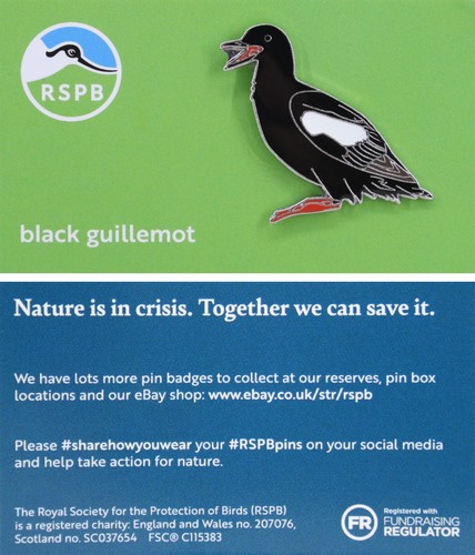 Rspb pin badge - pin, black