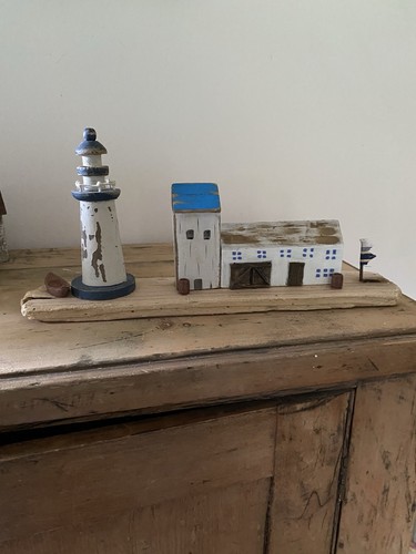 Hand made driftwood lighthouse - made,