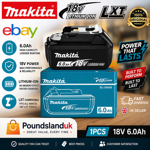 Genuine makita 18v 0ah - genuine, 6.0ah