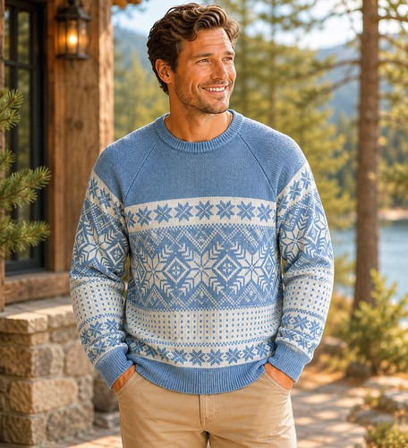 Vtg nordic fair - isle, men’s