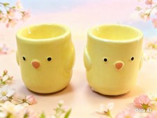 Set of 2 Cute Yellow Chick Egg