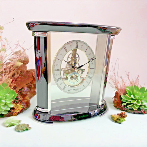 Mantel clock wooden - mantel,