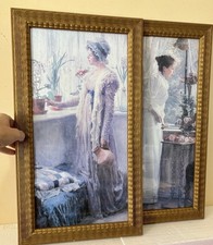 Set Of 2 Large Vintage Framed