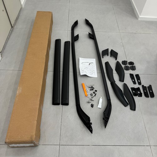 4pc black roof rails - cross, bar