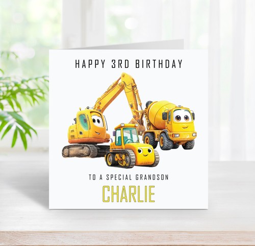 3rd birthday personalised card - birthday,