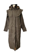 Jack Murphy Heritage Waterproof Full Length Coat Size 8 Green Long Sleeve Womens