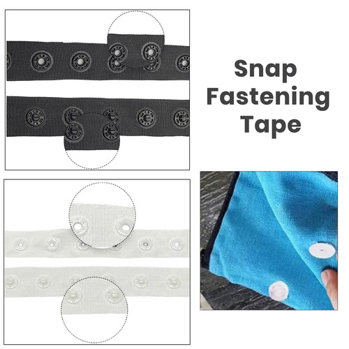 18mm black white snap popper - black,