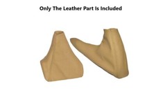 For 1995-2002 BMW Z3 Real LEATHER MANUAL Gear Shift & Handbrake Cover In Beige