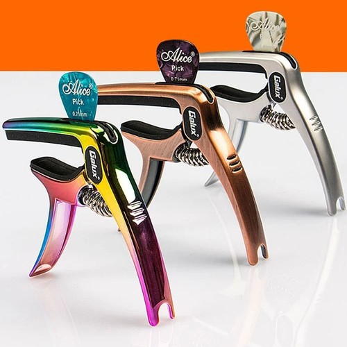 Guitar capo with pick holder - capo,