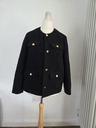 Next black boucle jacket gold - boucle,