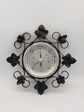 Vintage Shortland Bowen SB Barometer with surrounding decorative iron features