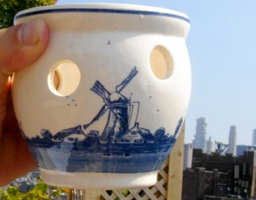 Delft blau ceramic crocus - blau, bulb