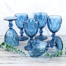 Set of 2 4 6 Embossed Wine