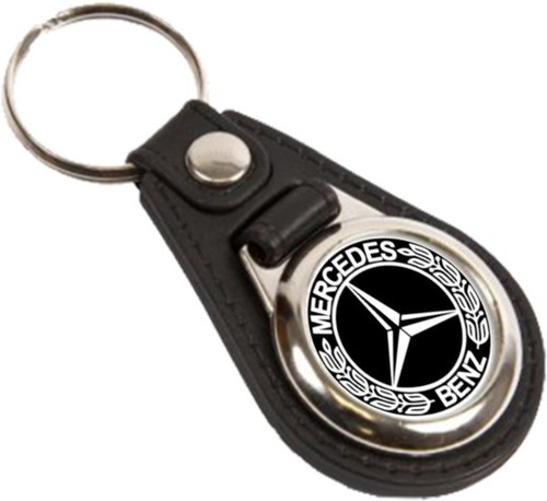 Leather look key ring - key,