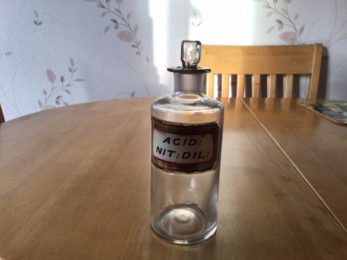 Antique clear glass apothecary - clear,