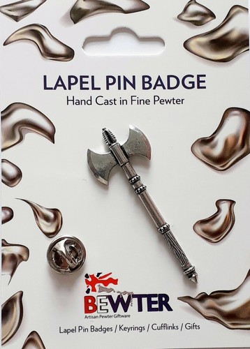 Axe pewter lapel - lapel, pin