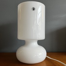 Vintage Ikea Lykta White Glass Lamp Retro