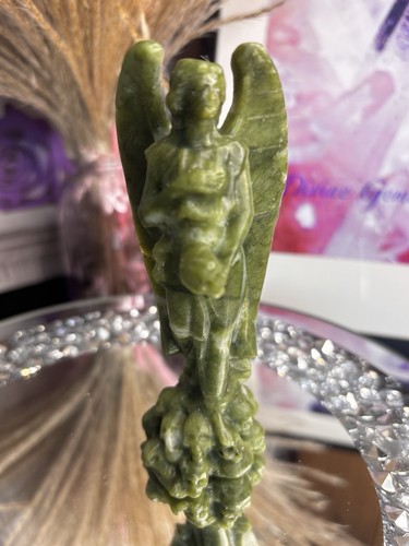 Green jade crystal carved - crystal,
