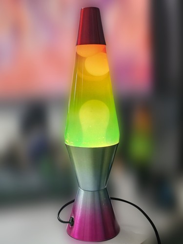 Lava lamp rainbow 5 - lamp, 14.5"