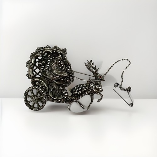Vintage marcasite deer - vintage,