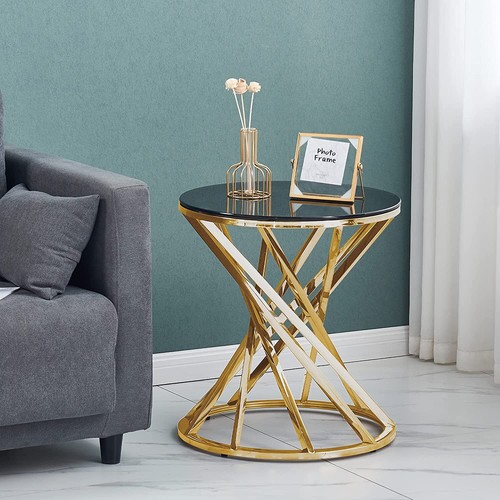Round coffee table - coffee,