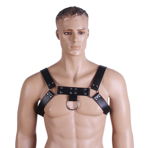 Black faux leather studded - leather,