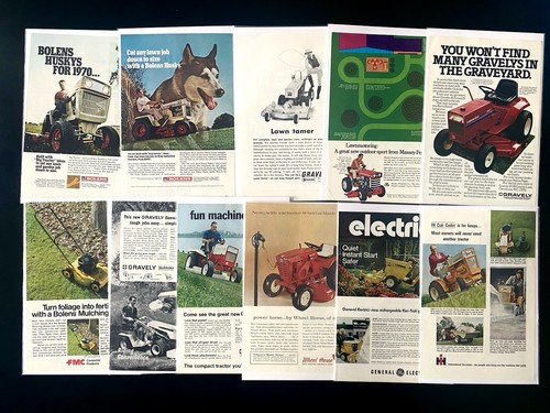 Lot vintage lawn - lawn, tractor