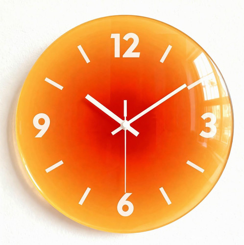 Silent wall clock glass - 12,