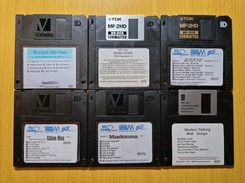 Vintage midi song files - song,