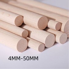 Wooden Dowel Rod  diameters x 200mm Wood Doweling 4 5 6 8 10 12 15 18 20 to 50mm