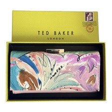 Ted Baker Arta Large Floral-Print Leather Purse *RARE*