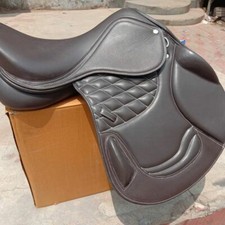 Dark Choco Jumping Leather Saddle/Close Contact Saddle full leather coverd saddl