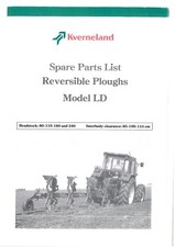 Kverneland Reversible Plough Model LD Parts Manual