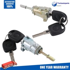 Front Left & Right Door Lock Barrel Lockset 2 Key For VW Golf Mk4 Skoda Fabia