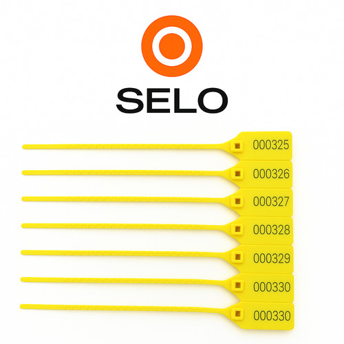 Yellow plastic security - plastic,