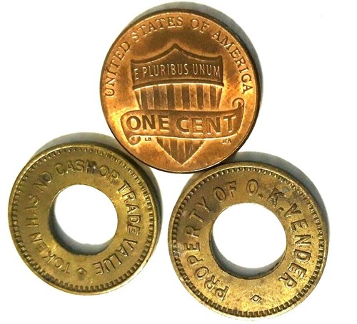 Old cent size slot - cent,