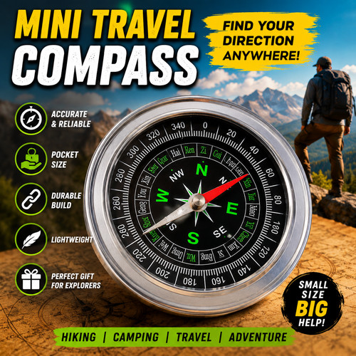 Mini brass pocket - mini, compass