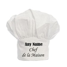 PERSONALISED Chefs Chef's Hat Chef De La Maison Print Gift, Christmas, Birthday.