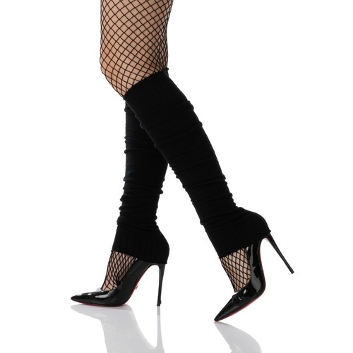 Womens black leg warmers - womens,
