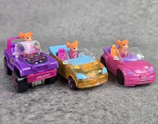 Polly Pocket Driver Mini Dolls & Car Bundle 2007 x3