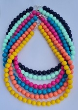 1 Handmade 10mm Acrylic Bead 18inch Statement Necklace Choose Between 18 Colours