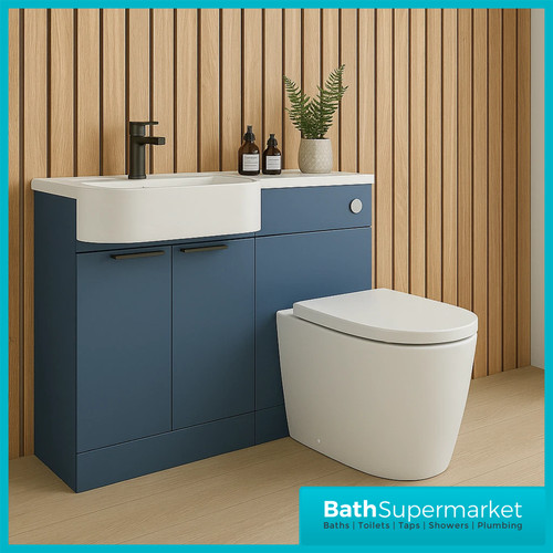 Blue bathroom vanity - blue,